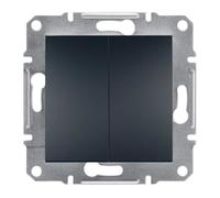Bouton-poussoir double mécanisme Anthracite Schneider Asfora