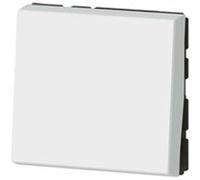 LEGRAND | Poussoir 6A 2 Modules Composable Blanc, Mosaic, Connexion Rapide Sans Outil, Finition Brillante, Montage Encastré Avec Boîte 40mm