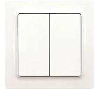 Bouton-poussoir ELTAKO blanc polaire brillant 55x55mm
