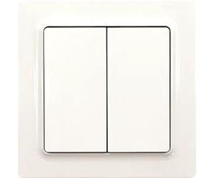 Bouton-poussoir ELTAKO blanc polaire brillant 55x55mm