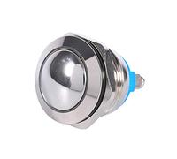 Bouton Poussoir en métal de Voiture de 19mm, commutateur momentané 12V de klaxon imperméable