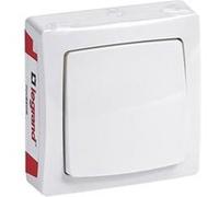 Legrand Poussoir complet ASL ALB2310WH 1 poste en saillie Blanc 250V 6A