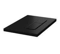 Bouton poussoir et plaque de commande en plastique noir, compatible avec | Surface mate. Attention : ne convient pas pour Geberit Sigma
