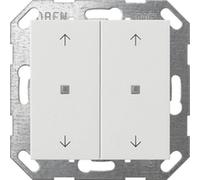 Bouton-poussoir Gira KNX à bascule 2f flèches système 55 blanc pur mat, 1 pièce.