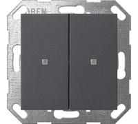 Bouton-poussoir Gira KNX à bascule 2f Système 55 anthracite, 1 pièce.