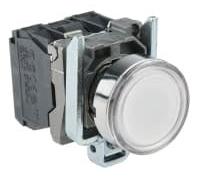 Schneider Electric Bouton-poussoir lumineux XB4BW31B5 LED 24V 1NO1NF Blanc