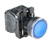 Schneider Electric Bouton poussoir lumineux Harmony XB5AW36B5 affleurant 1NO+1NF bleu 24V