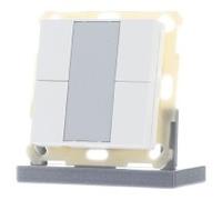 Bouton-poussoir KNX 55 quadruple, finition blanc mat BE-TA5504.02 | MDT | BE-TA5504.02 | Détecteur de proximité
