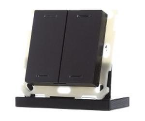 Bouton-poussoir KNX Lite 55, 2 boutons, RGBW, neutre, avec capteur de température, noir mat BE-TA... | MDT | BE-TAL55T206.01 | Détecteur de proximité