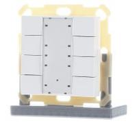 Bouton-poussoir KNX Plus TS 55 8 fois, finition blanc brillant BE-TA55T8.G2 | MDT | BE-TA55T8.G2 | Détecteur de proximité