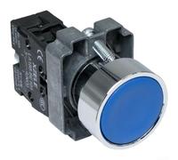 Bouton poussoir LA188 22 mm en alliage de zinc avec témoin lumineux IP40 | Alliage de zinc, -40 °C à 85 °C, opérations de 1 m, connexion à vis, IP40, usage industriel