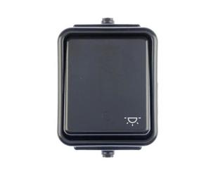Bouton-poussoir lumière étanche IP44 Noir WNT102C05 Cedar Schneider