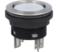 Bouton-poussoir lumineux Georg Schlegel, 2S éclairé, rond, fiche plate SHORTRON 2,8 mm x 0,8 mm - 1 pièce