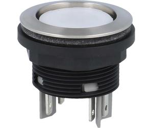 Bouton-poussoir lumineux Georg Schlegel, 2S éclairé, rond, fiche plate SHORTRON 2,8 mm x 0,8 mm - 1 pièce