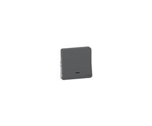 Bouton poussoir lumineux LED à connexion automatique IP55 IK08 - Composable - Gris anthracite - Mureva Styl