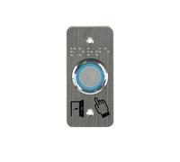 Bouton poussoir lumineux PMR sur plaque carrée inox - 84 x 39 mm Izyx