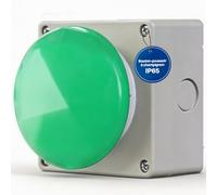 Bouton-poussoir manuel grossier Interrupteur Bouton champignon Pédale de commande Arrêt d'urgence Buzzer ouvre-porte 1NO+1NC Ouverture positive Gris/vert Fonction de fin de course du bouton IP65