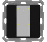 Bouton-poussoir MDT KNX Plus 55, quadruple, noir mat, 1 pièce