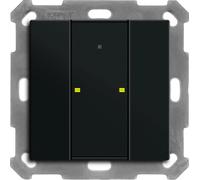 Bouton-poussoir MDT KNX Plus TS 55, double, noir mat, 1 pièce