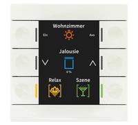 Bouton-poussoir MDT Smart 86 avec écran couleur, plastique, blanc pur brillant, 1 pièce.