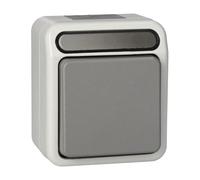 Merten Merten Interrupteur à bouton-poussoir N-borne 1 pôle, gris clair MEG3156-8029 Quantité:1