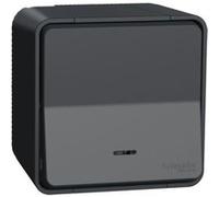 Bouton-poussoir MUREVA STYL lumineux IP 55 gris - SCHNEIDER ELECTRIC - MUR35028 Noir G