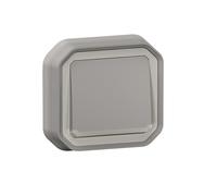 bouton poussoir - no - lumineux - gris - encastré - legrand plexo 069832l