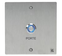 Bouton poussoir NO/NF sur plaque inox 80 x 80 mm avec 2 vis anti-vandales HERACLES PL80NFL
