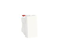 Bouton poussoir NO 10 A 1 module blanc Unica