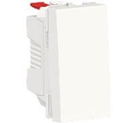 Bouton poussoir NO 10 A 1 module blanc Unica
