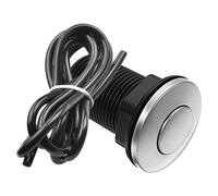 Bouton-poussoir Noir 32mm Pneumatique en Acier Inoxydable