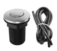 Bouton-poussoir Noir Pneumatique 32mm en Acier Inoxydable