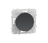 Bouton-poussoir ODACE 10A à vis gris anthracite - SCHNEIDER ELECTRIC - S540206