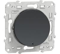 Poussoir lumineux 1 poste Odace Anthracite Schneider