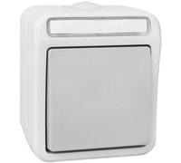 Bouton-poussoir Peranova 102443 Pera gris clair, gris foncé