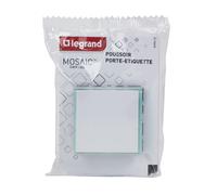 Legrand – Bouton poussoir porte-étiquette Easy-Led Mosaic 6A 2 modules à composer – Blanc