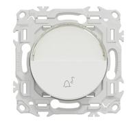 Bouton-poussoir porte-étiquette odace symbole carillon - blanc craie - SCHNEIDER - S920246
