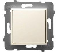 Bouton poussoir pour ouverture Ospel - P-1U/m/27 - ARIA Interrupteur unipolaire écru P-1U/m/27