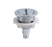 Bouton poussoir pour salle de bain et toilettes, valve de rechange à double chasse d'eau, bouton ABS à bord lisse pour l'entretien du réservoir d'eau (chromé)