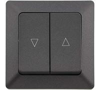 Bouton poussoir pour store MILOS, anthracite, avec cadre, encastré