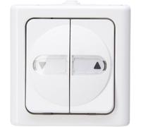 Bouton-poussoir pour stores Kopp 560902013 BlueElectric blanc arctique