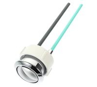Bouton Poussoir pour Toilettes à Double Chasse, Argenté ABS | Mécanisme à Levier et Ressort, Finition Électroplaquée Brillante, pour Réservoirs Percés en Salle de Bain