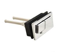 Bouton poussoir rectangulaire à double chasse d'eau, économiseur d'eau pour une décharge efficace, accessoire de réservoir en ABS PP argenté