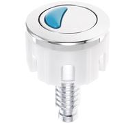 Bouton-poussoir Rond de Toilette ABS Argenté, Double Chasse pour | Remplacement Simple à Utiliser, Usage Hôtel ou Famille, Forme Ronde, Finition Argentée, Pièce de Rechange
