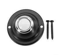 Bouton poussoir rond en métal avec lumière filaire constante pour l'installation de la porte d'entrée, compatible avec le fil de sonnette standard et résistant aux intempéries