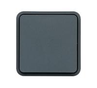 Hager Bouton poussoir simple Cubyko WNA020 – composable – IP55 – Gris