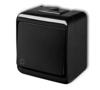 Bouton-poussoir "sonnette" saillie IP54 Noir Karlik Junior - 12WHE-4