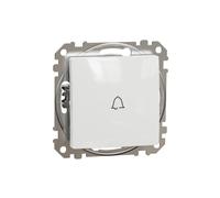 Bouton poussoir sonnette - SCHNEIDER ELECTRIC - SDD111131 - Blanc - IP20 - Montage encastré