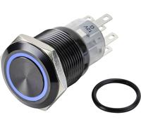 Bouton-poussoir TRU COMPONENTS LAS1-AGQ-22E/B/12V/A TC-9428176 250 V/AC 3 A 2 x Off/(On) IP65 à rappel 1 pc(s)
