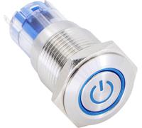 TRU Components Bouton-poussoir LAS2GQF-11ET/B/12V/S/P 1303022 48V/DC 2A 1x On/(On) IP65 à rappel 1pc